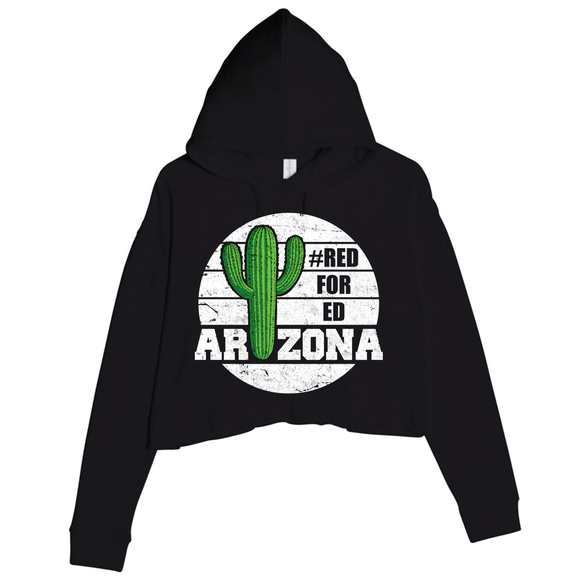 Red for Ed Arizona Vinatge Crop Fleece Hoodie