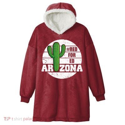 Red for Ed Arizona Vinatge Hooded Wearable Blanket