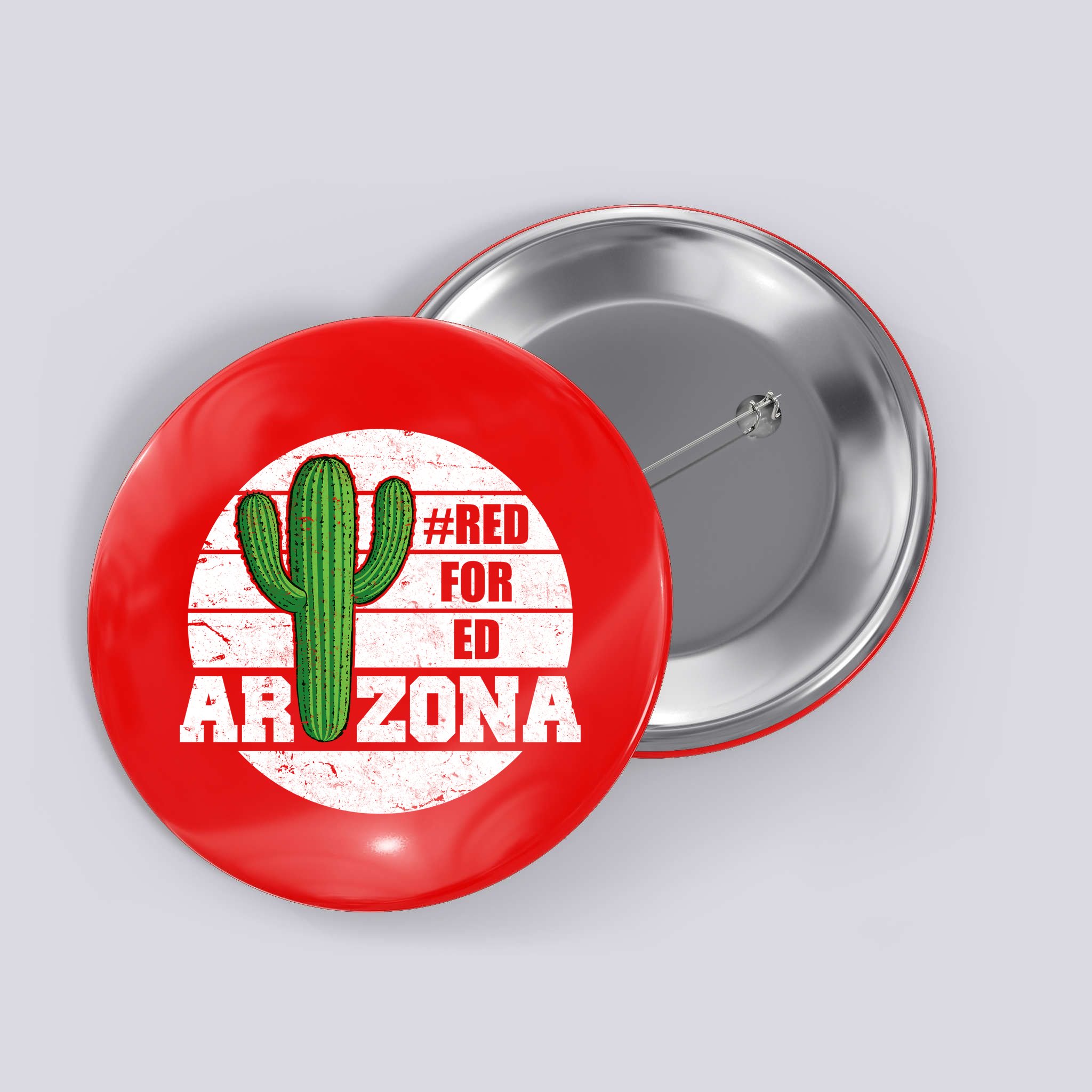 Red for Ed Arizona Vinatge Button