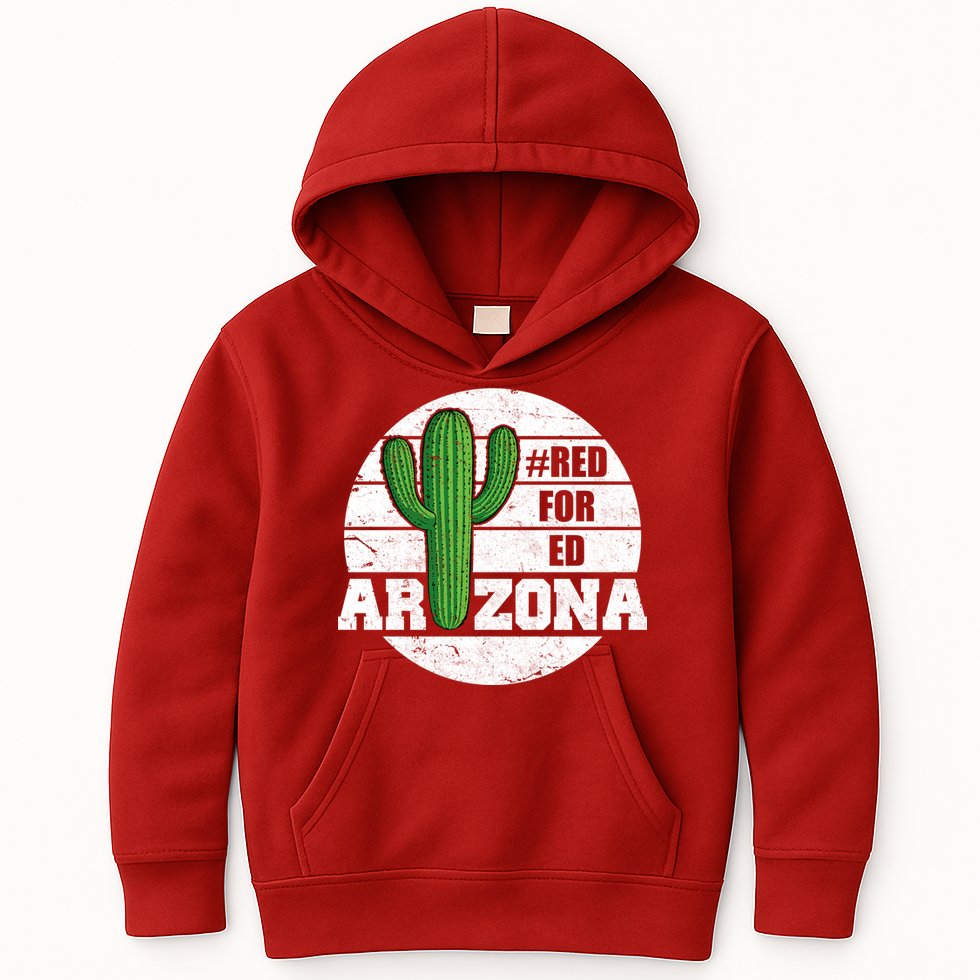 Red for Ed Arizona Vinatge Kids Hoodie