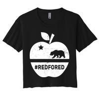 Red For Ed California Apple Women's Crop Top Tee