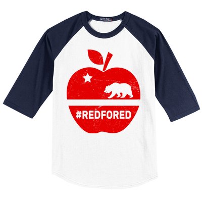 Red For Ed California Apple Baseball Sleeve Shirt