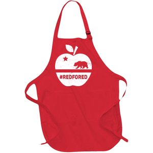 Red For Ed California Apple Full-Length Apron With Pockets