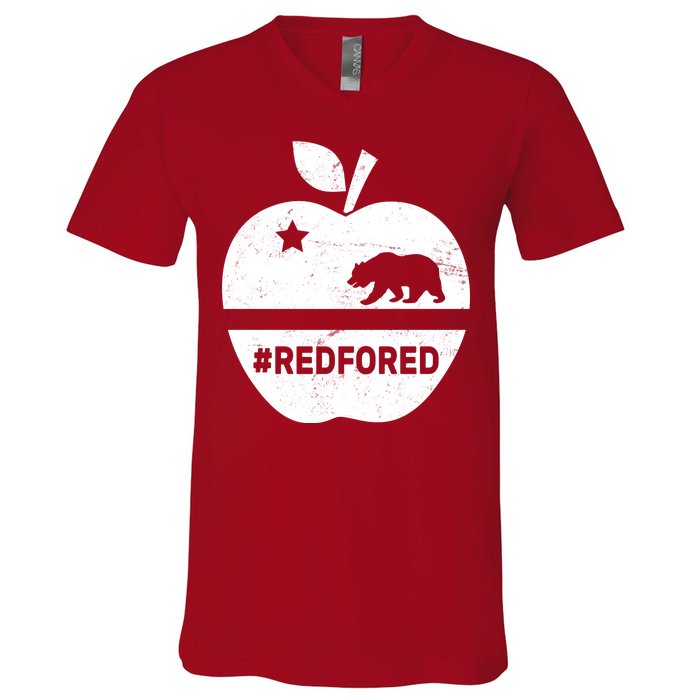 Red For Ed California Apple V-Neck T-Shirt