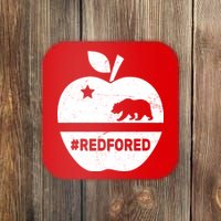 Red For Ed California Apple Coaster