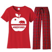 Red For Ed California Apple Women's Flannel Pajama Set