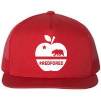 Red For Ed California Apple Flat Bill Trucker Hat