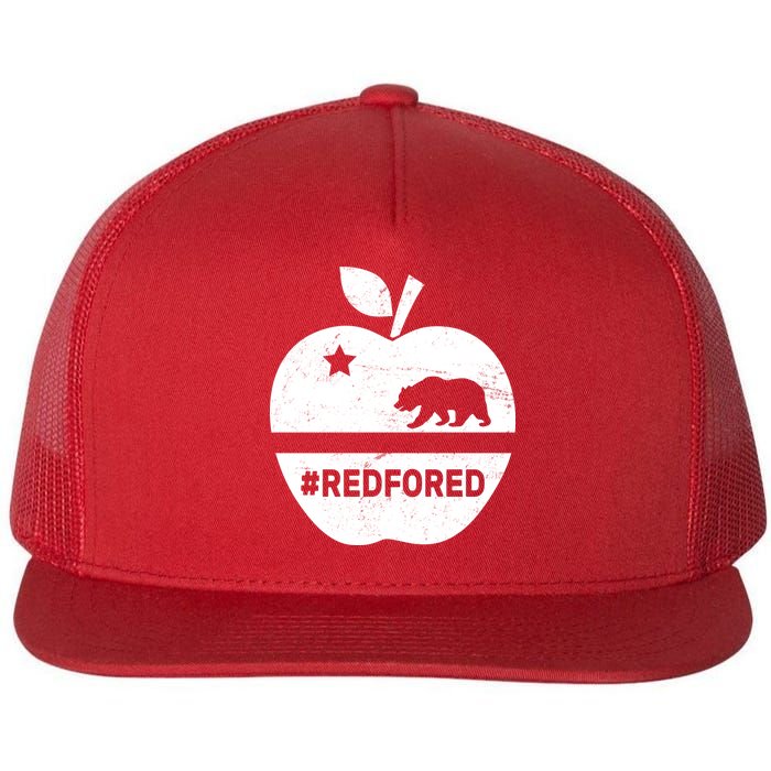 Red For Ed California Apple Flat Bill Trucker Hat