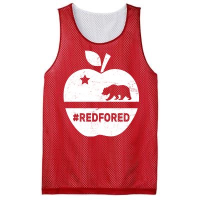 Red For Ed California Apple Mesh Reversible Basketball Jersey Tank