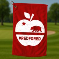 Red For Ed California Apple Golf Towel