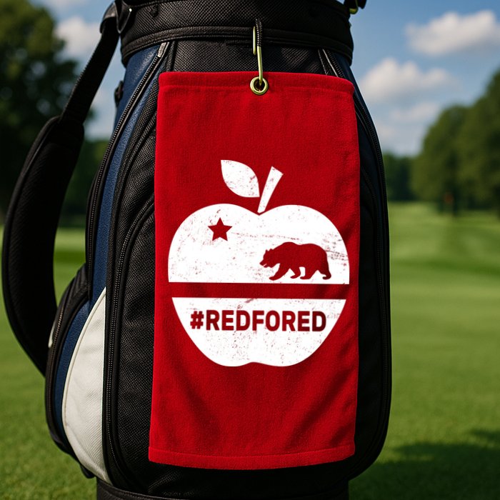 Red For Ed California Apple Golf Towel