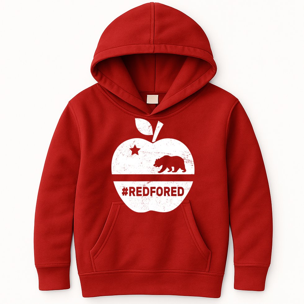 Red For Ed California Apple Kids Hoodie