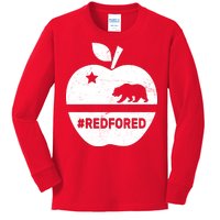 Red For Ed California Apple Kids Long Sleeve Shirt