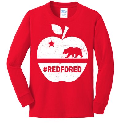 Red For Ed California Apple Kids Long Sleeve Shirt