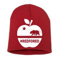 Red For Ed California Apple Short Acrylic Beanie