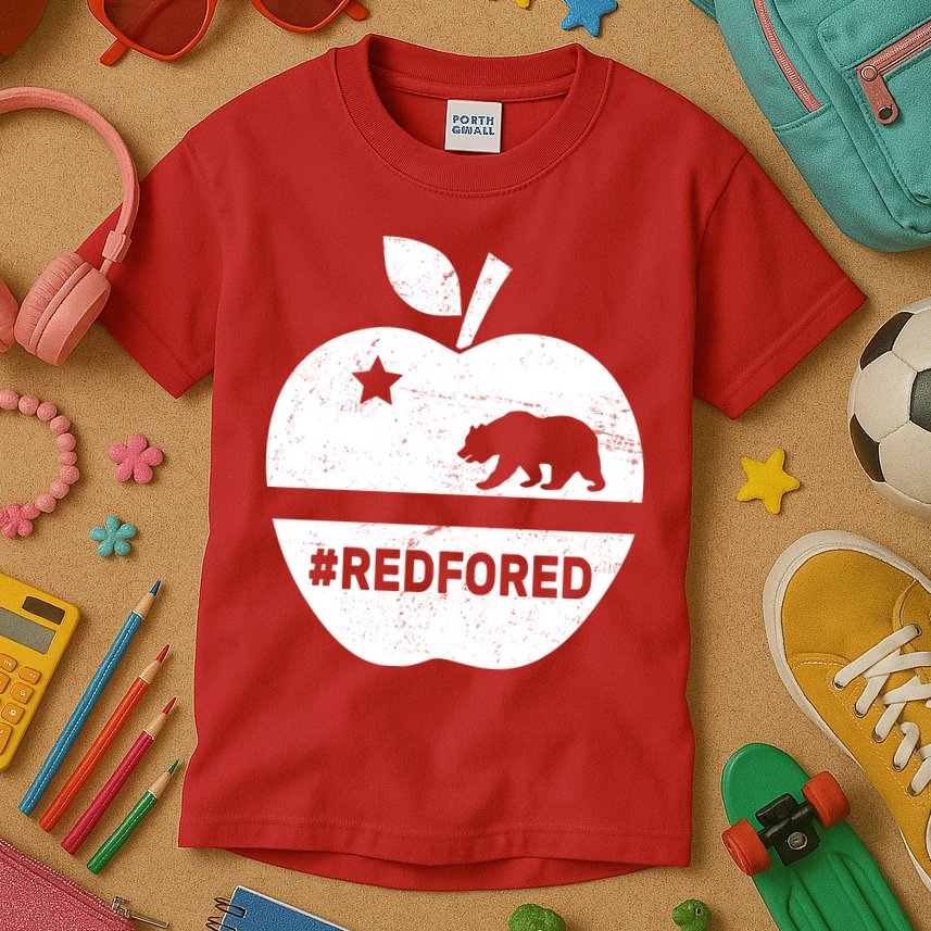 Red For Ed California Apple Kids T-Shirt
