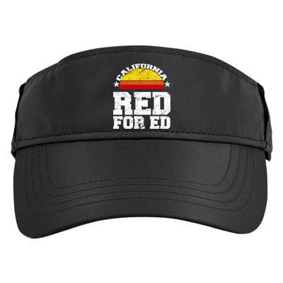 Red For Ed California Sunset Disstressed Adult Drive Performance Visor