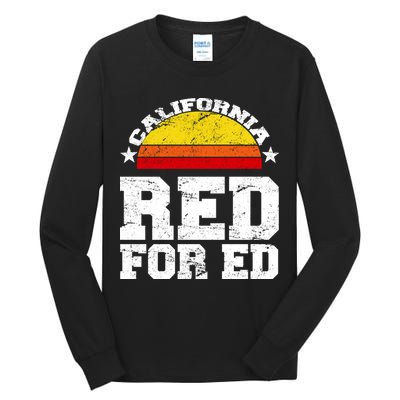 Red For Ed California Sunset Disstressed Tall Long Sleeve T-Shirt