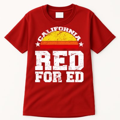 Red For Ed California Sunset Disstressed Tall T-Shirt