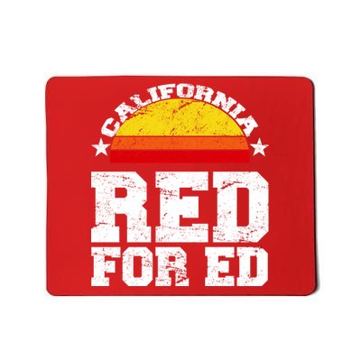 Red For Ed California Sunset Disstressed Mousepad