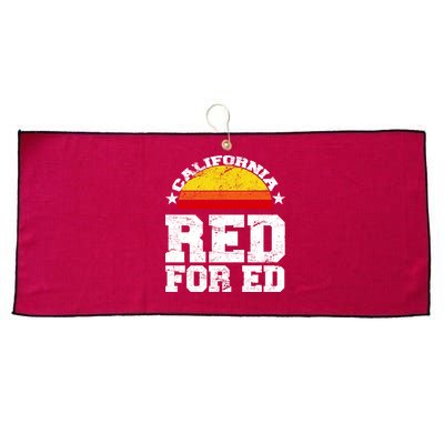 Red For Ed California Sunset Disstressed Large Microfiber Waffle Golf Towel