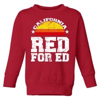 Red For Ed California Sunset Disstressed Toddler Sweatshirt