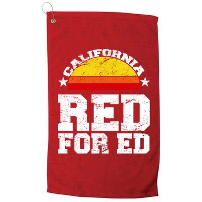 Red For Ed California Sunset Disstressed Platinum Collection Golf Towel