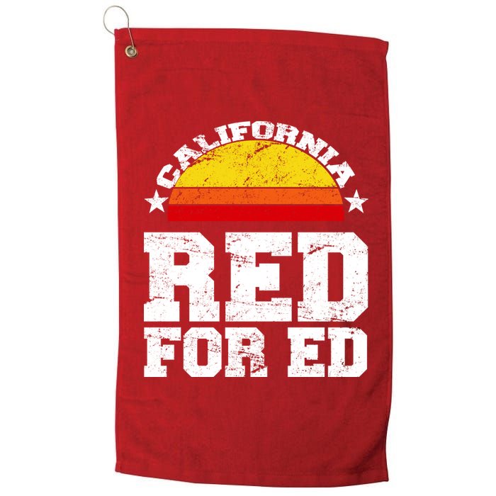 Red For Ed California Sunset Disstressed Platinum Collection Golf Towel