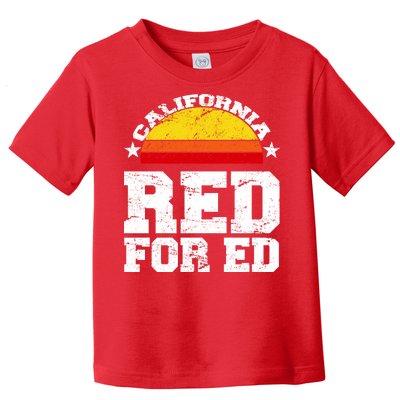 Red For Ed California Sunset Disstressed Toddler T-Shirt