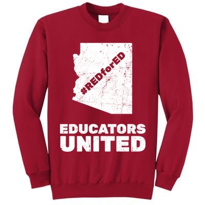 Red For Ed Educators United Vintage Arizona Teacher Tall Sweatshirt