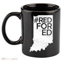 Red For Ed Indiana 11oz C Handle Ceramic Mug