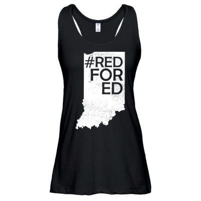 Red For Ed Indiana Ladies Essential Flowy Tank