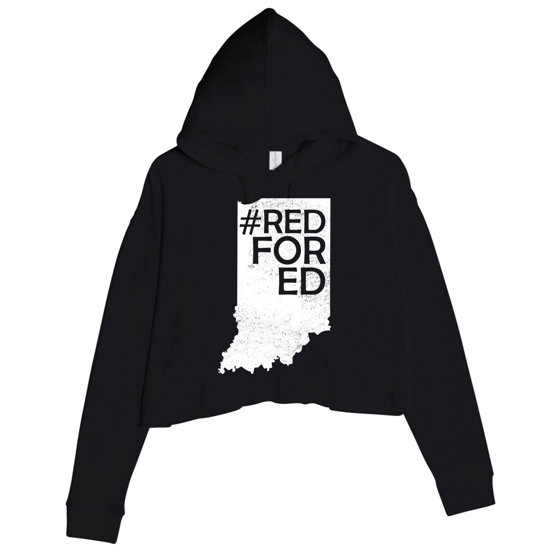Red For Ed Indiana Crop Fleece Hoodie