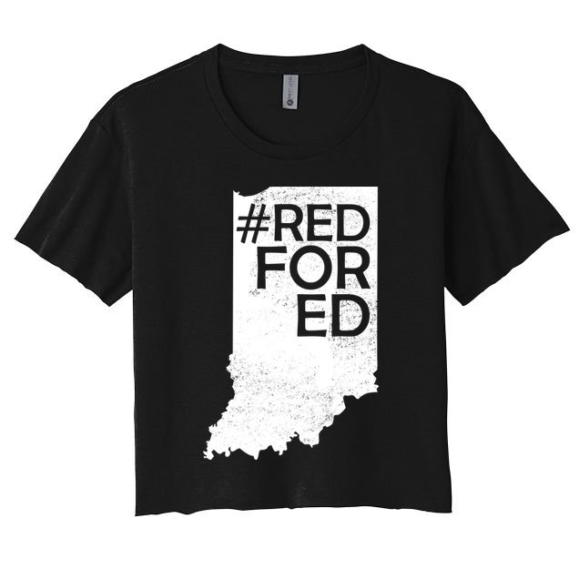 Red For Ed Indiana Crop Top