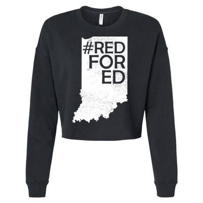 Red For Ed Indiana Cropped Pullover Crew