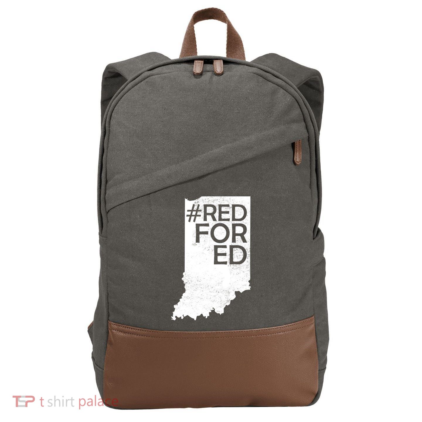 Red For Ed Indiana Cotton Canvas Backpack