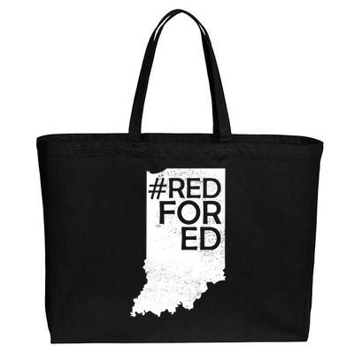 Red For Ed Indiana Cotton Canvas Jumbo Tote