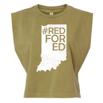 Red For Ed Indiana Garment-Dyed Women's Muscle Tee