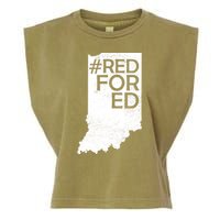 Red For Ed Indiana Garment-Dyed Women's Muscle Tee