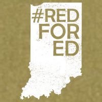 Red For Ed Indiana Garment-Dyed Women's Muscle Tee