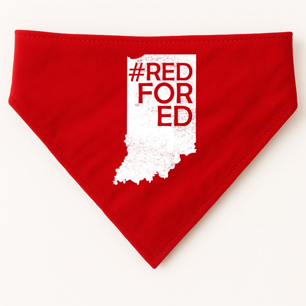 Red For Ed Indiana USA-Made Doggie Bandana