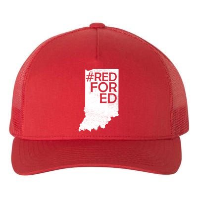 Red For Ed Indiana Yupoong Adult 5-Panel Trucker Hat