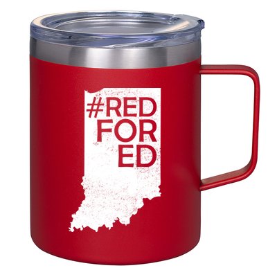 Red For Ed Indiana 12oz Stainless Steel Coffee Mug