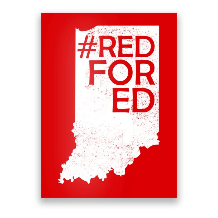 Red For Ed Indiana Poster