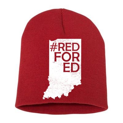 Red For Ed Indiana Short Acrylic Beanie