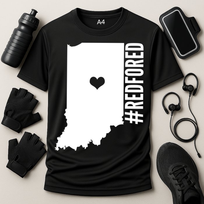 RED For ED Indiana Education Cooling Performance Crew T-Shirt