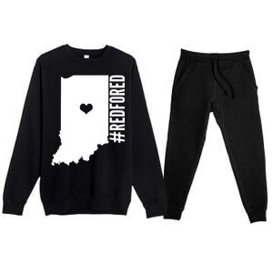 RED For ED Indiana Education Premium Crewneck Sweatsuit Set