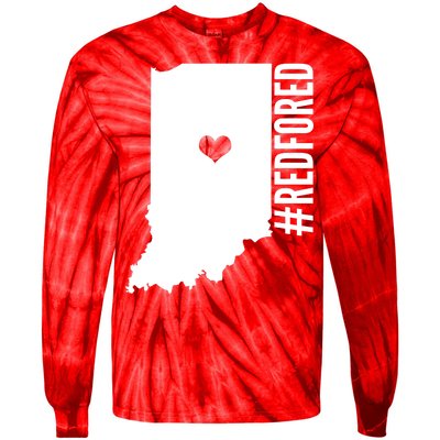 RED For ED Indiana Education Tie-Dye Long Sleeve Shirt