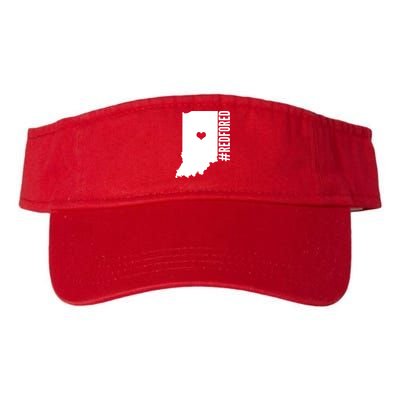 RED For ED Indiana Education Valucap Bio-Washed Visor