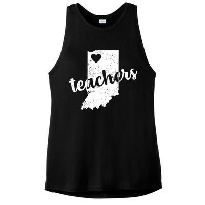 Red For Ed Indiana Teachers Ladies PosiCharge Tri-Blend Wicking Tank